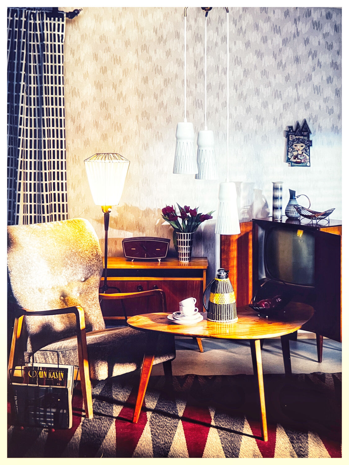 Finnish design interior framed photo in color