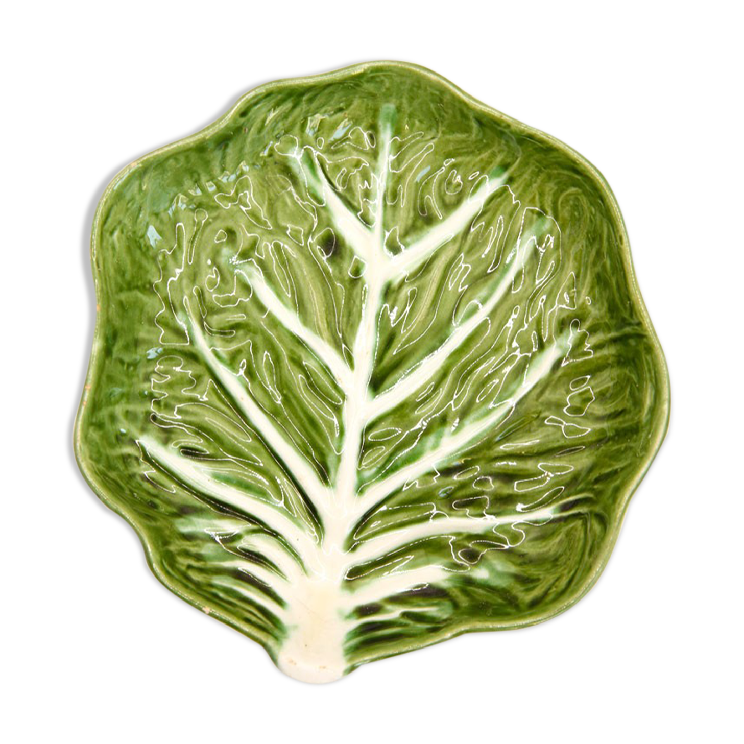 Green slurry plate like Portuguese cabbage leaf