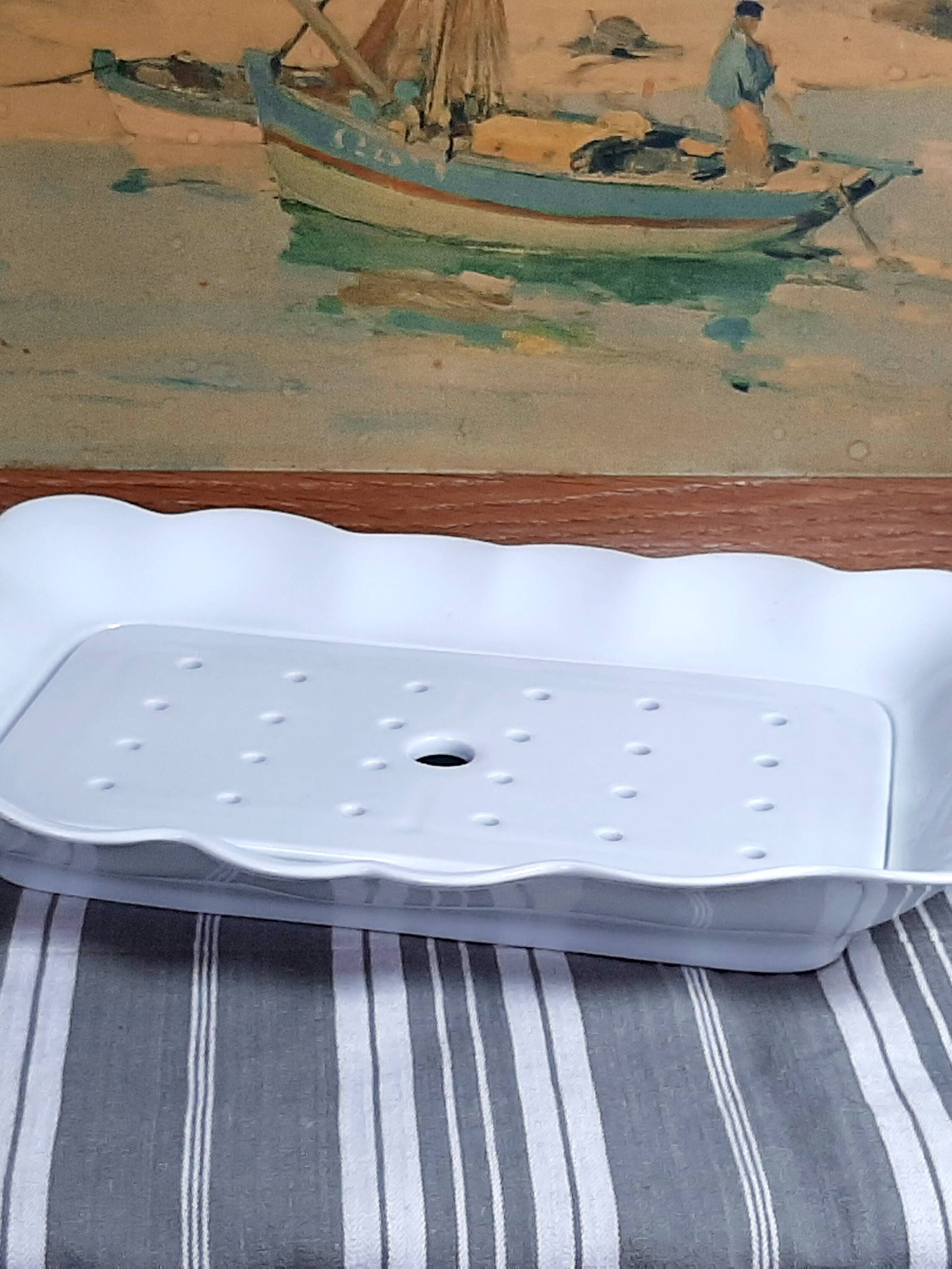 Limoges porcelain asparagus dish