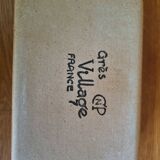 Vintage stoneware butter dish Village CNP with lid