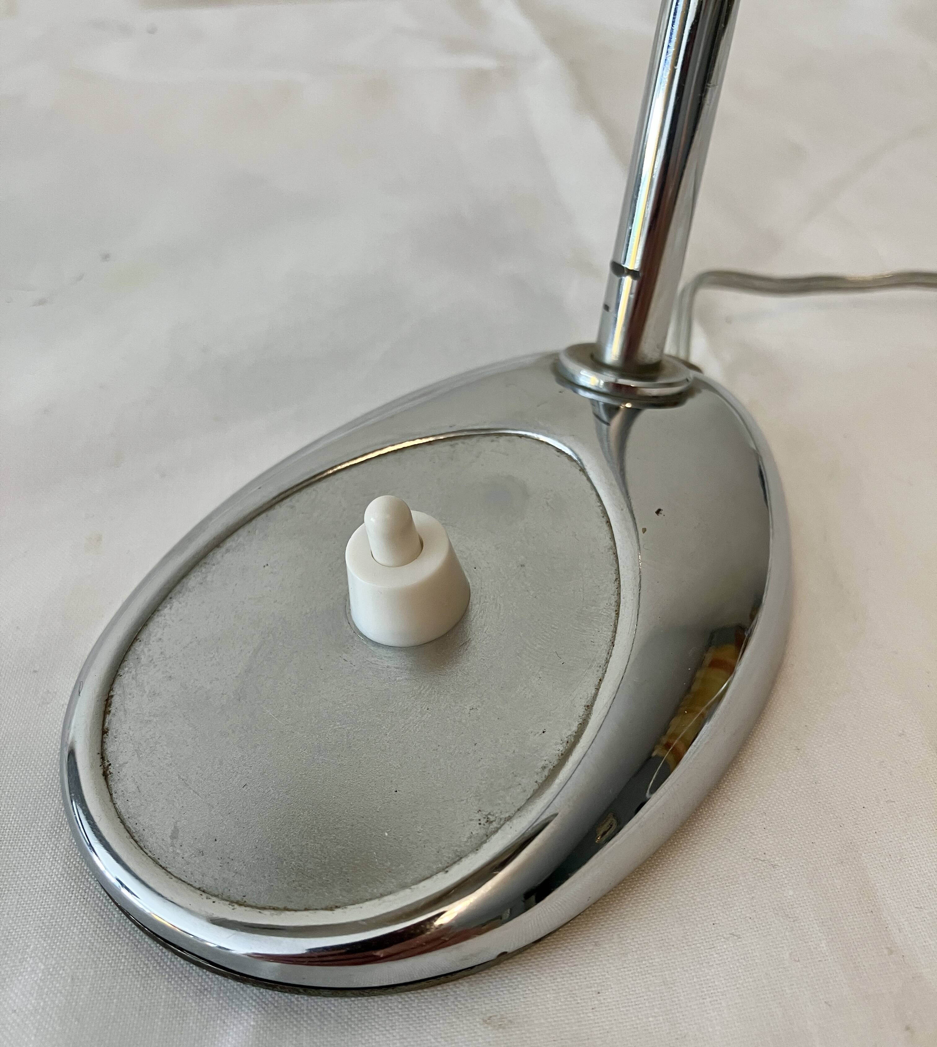 1960s steel and chrome desk lamp