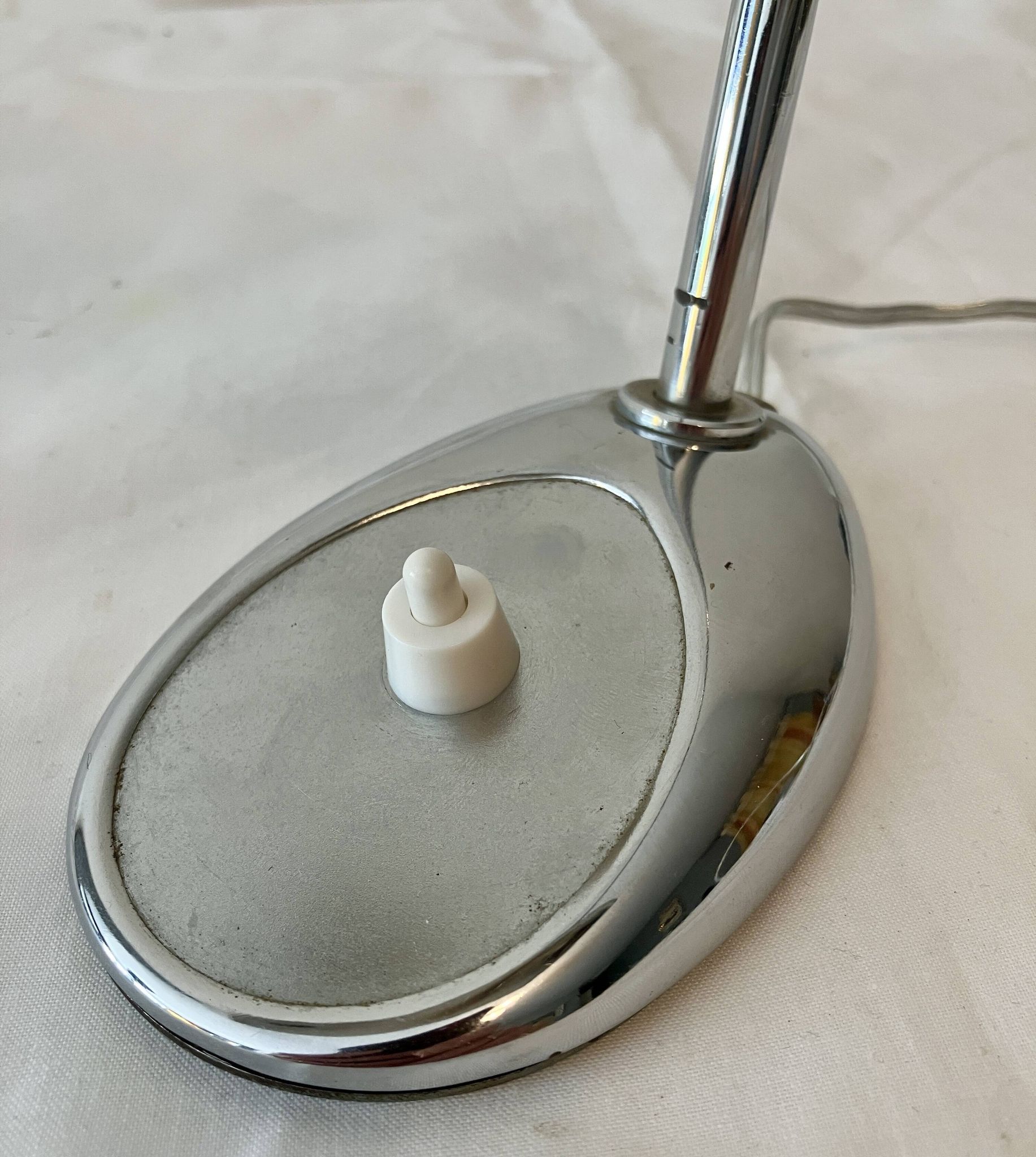 Lampe de bureau acier et chrome années 60