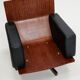 Swivel rosewood model 401 armchair by Menilio Taro for Cinova, 1960s