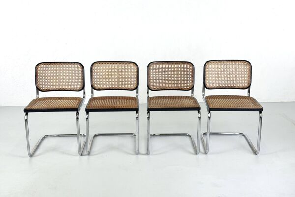 Série de 4 chaises Cesca par Marcel Breuer pour Gavina – 1960s