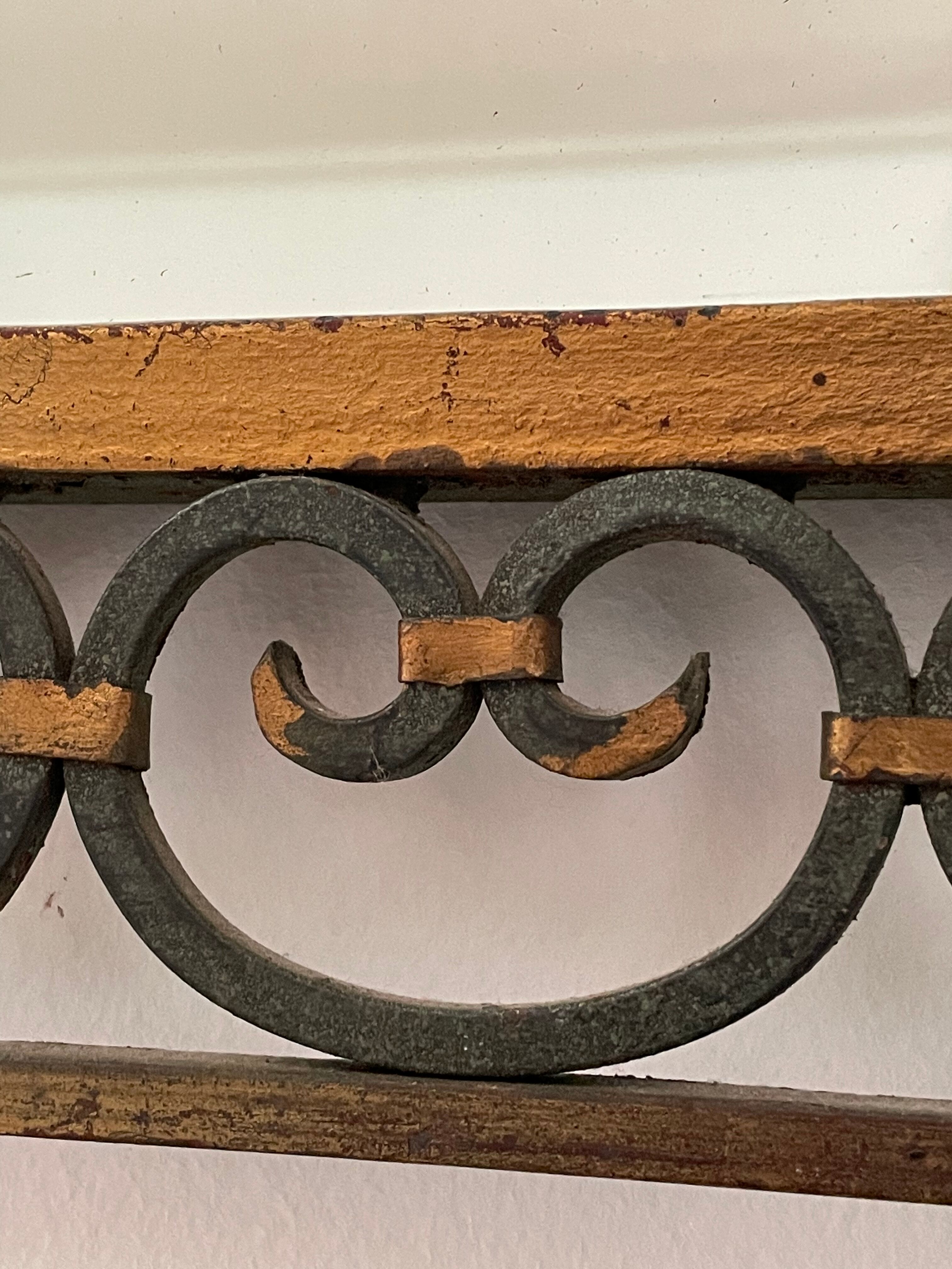 Art deco wrought iron mirror