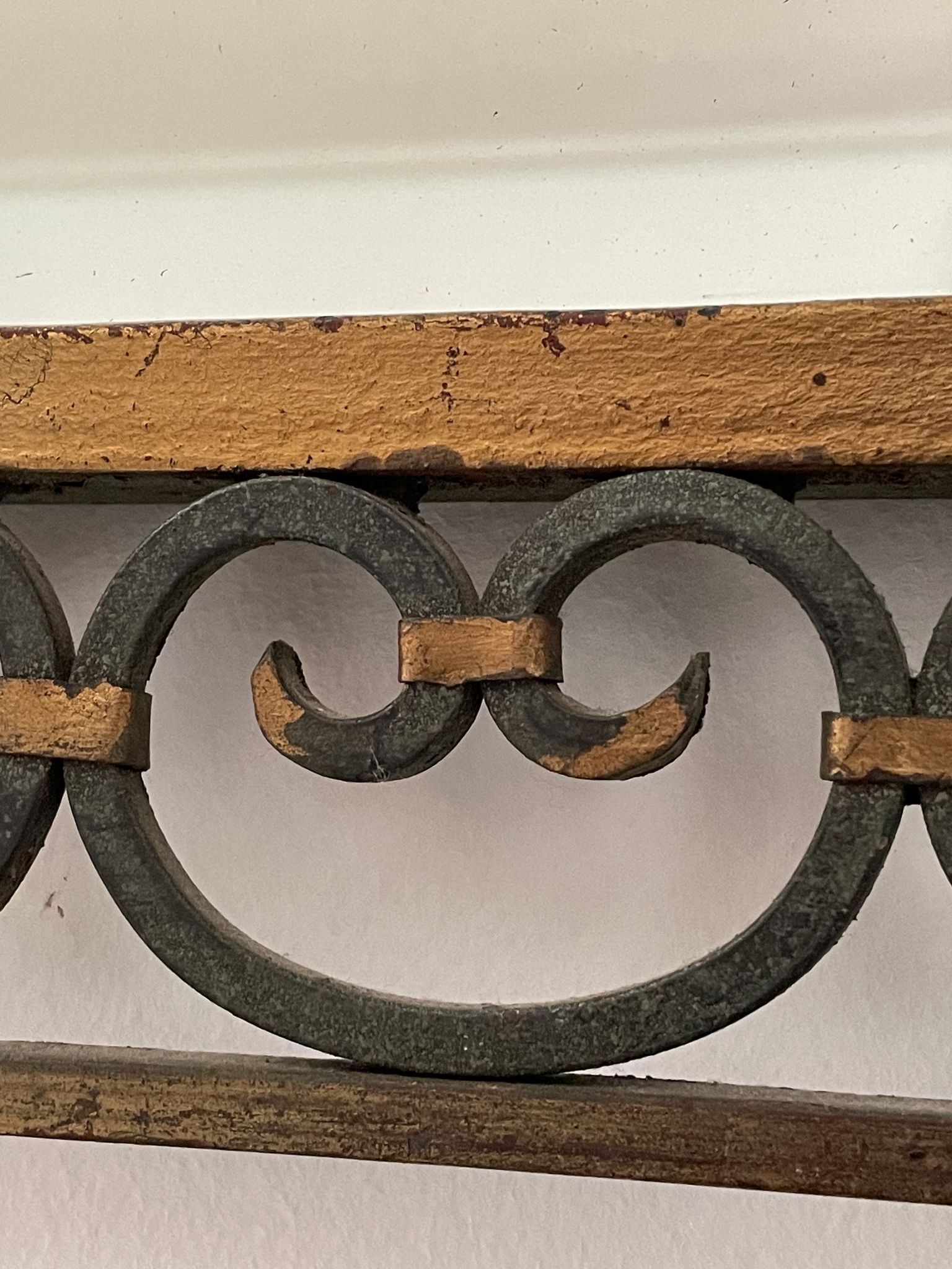 Art deco wrought iron mirror