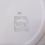 Set of 4 vintage porcelain dinner plates from the Salins factory