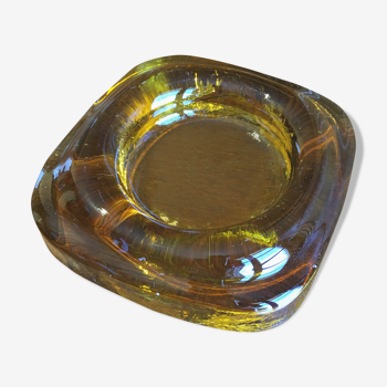 Old glass ashtray