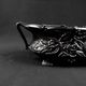 Antique black cast iron planter from the Art Nouveau period, late 19th century