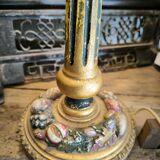 Polychrome and gilded wooden lamp 1920