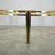 Italian Brass and Glass Round Coffee Table, 1970s