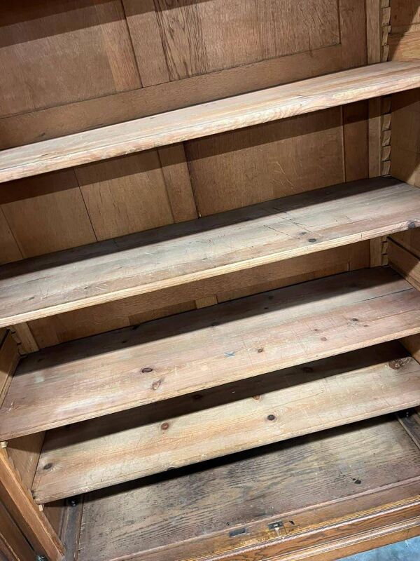 Armoire de laboratoire/vitrine/armoire de pharmacie vintage en bois