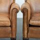 2 fauteuils vintage en cuir de mouton
