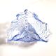 Blue pressed-moulded glass basket dish Meisenthal? Ashtray 1920