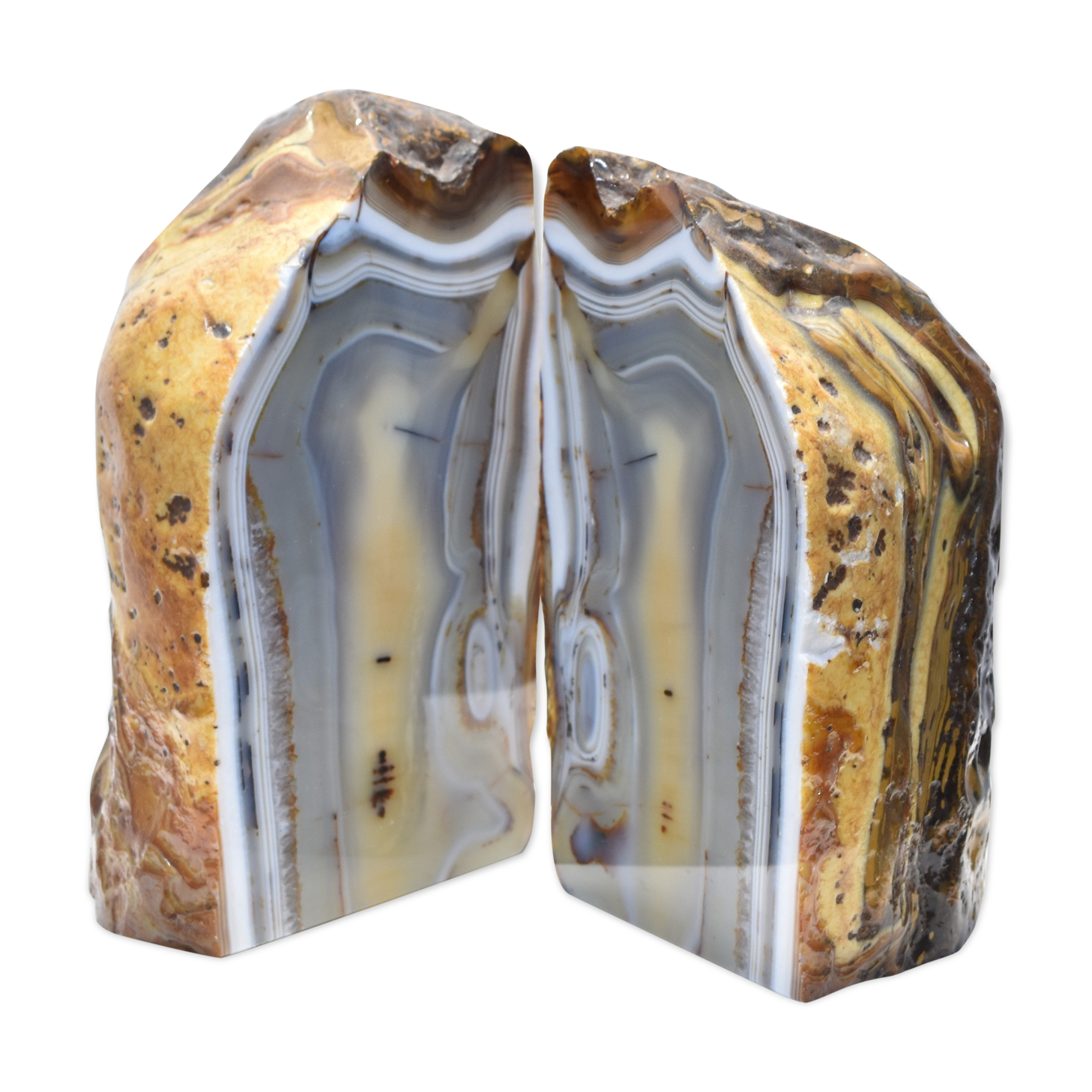 Agate polished greenhouse mineral book