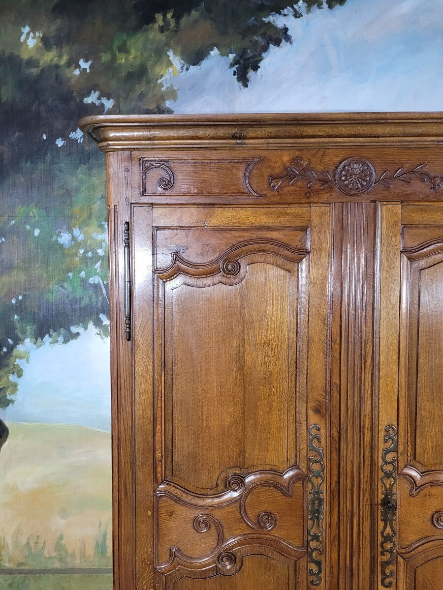 Small Louis XV wardrobe in solid oak