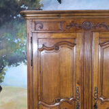 Small Louis XV wardrobe in solid oak