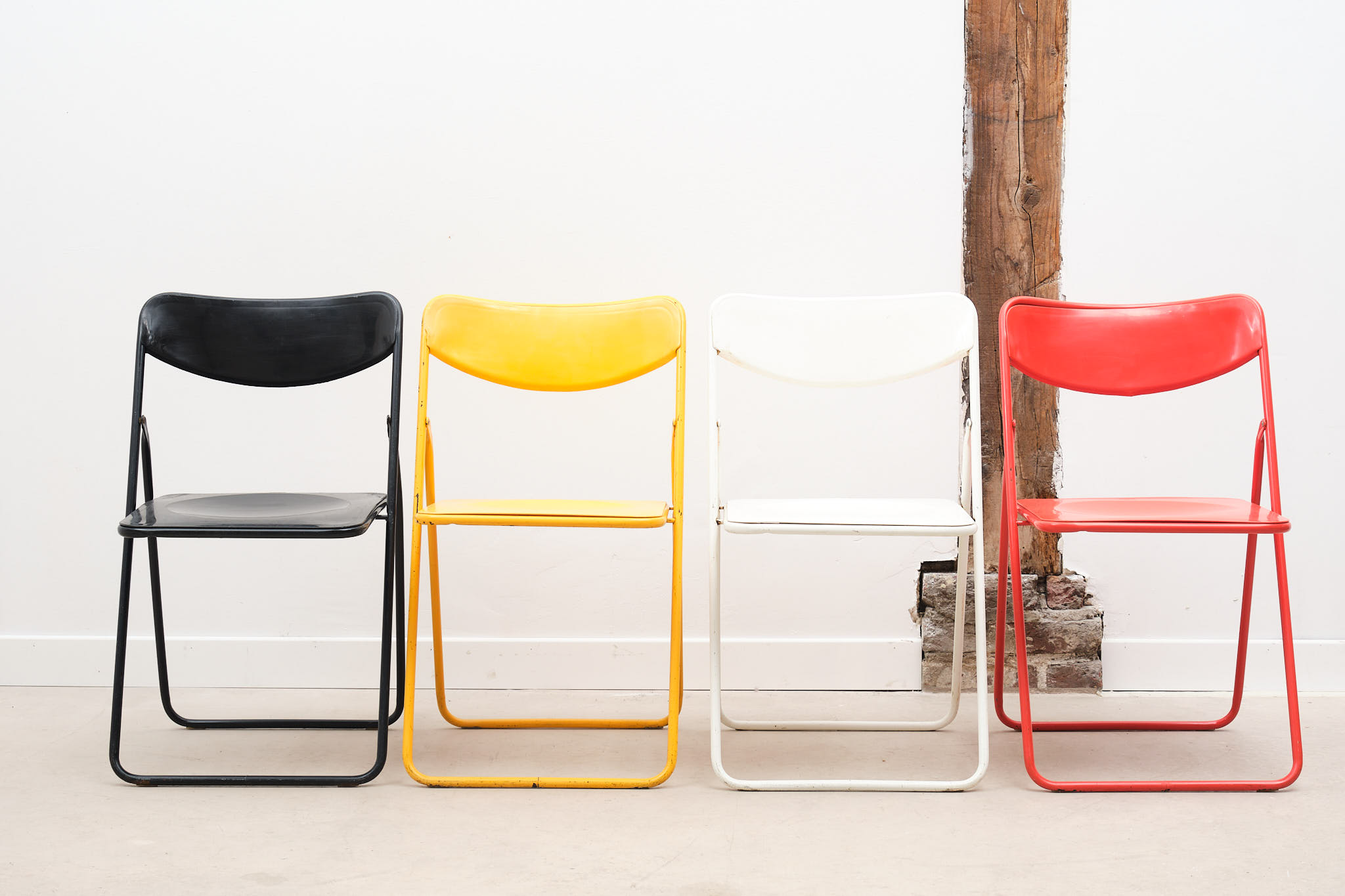 Vintage black IKEA folding chair