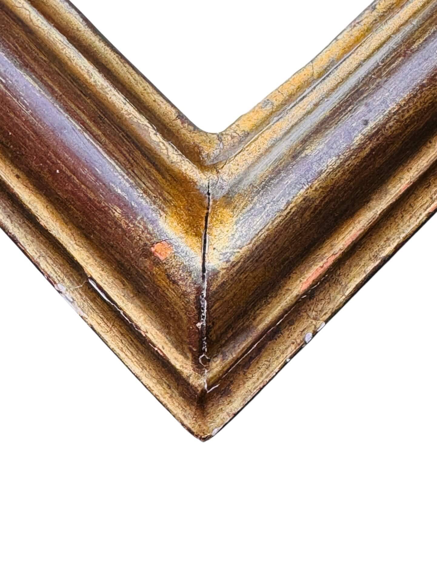 Antique pediment mirror