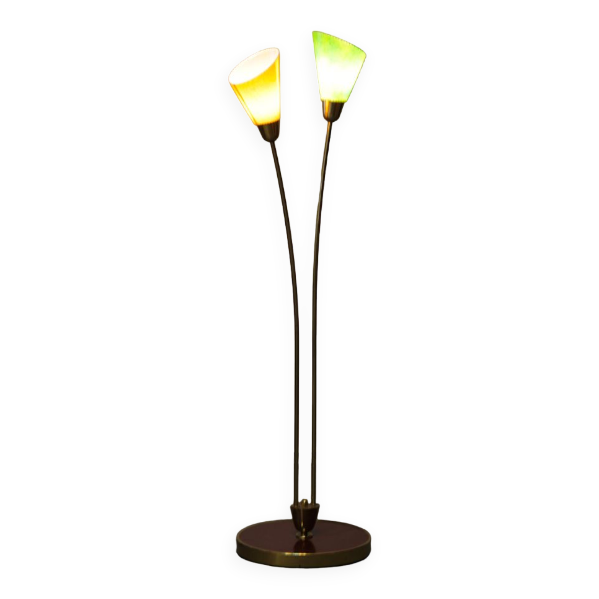Vintage metal floor lamp, made in Czech, 1960