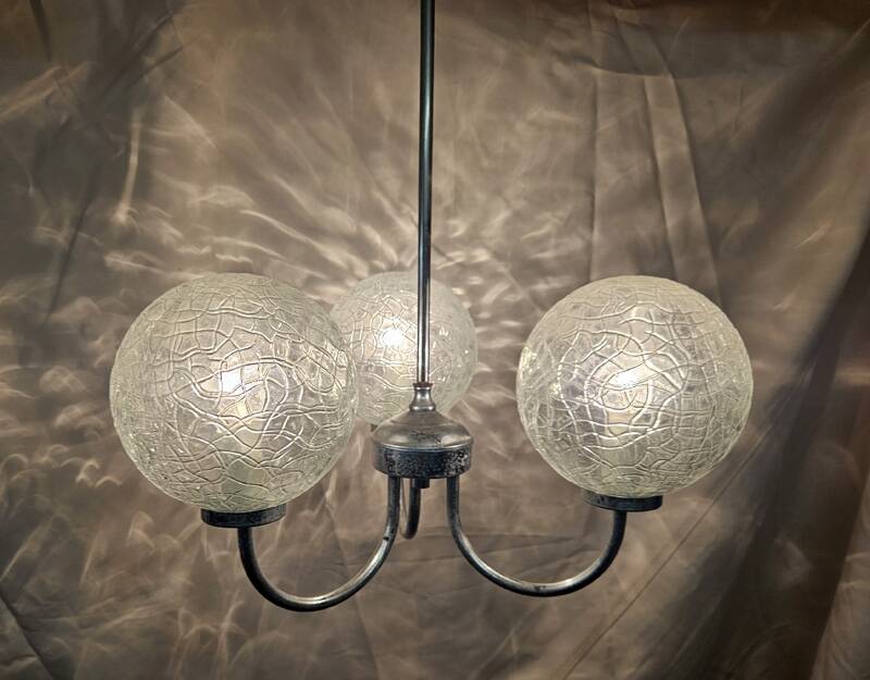 Vintage 70s globe pendant light