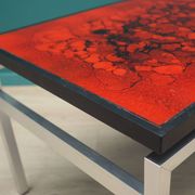 Glass coffee table, Danish design, 1970s, designer: Jean Rene