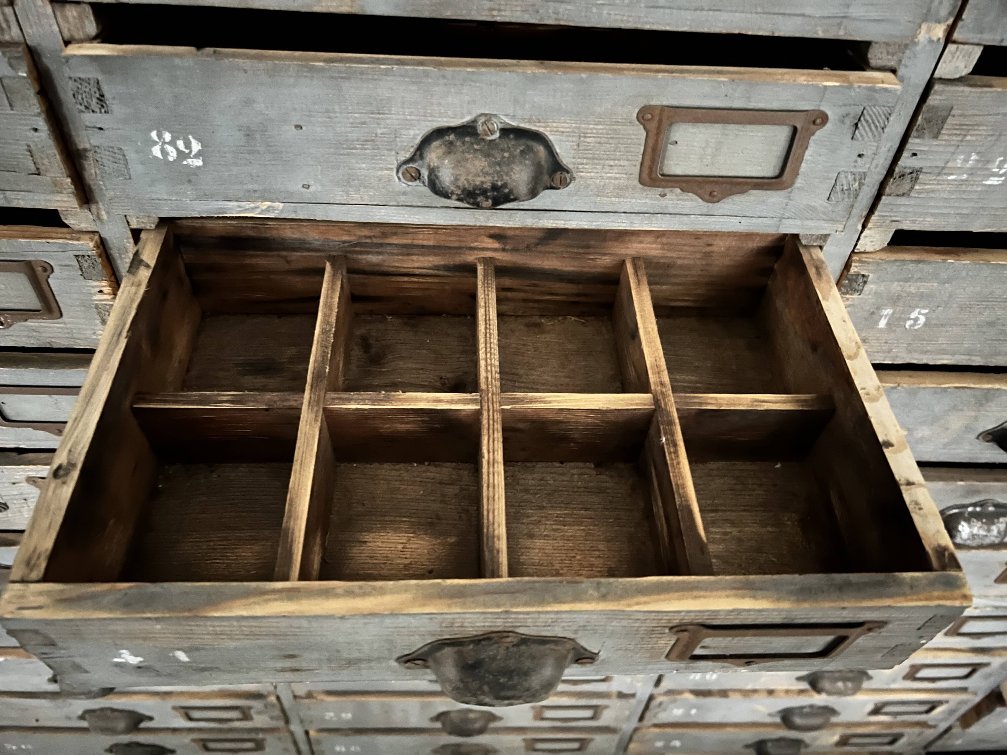 Former hardware workshop trade furniture