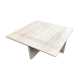 Square bass table in travertine