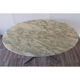 Roche Bobois oval table in marble and aluminum 1970