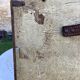 Antique wooden travel trunk