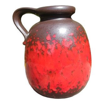 Fat Lava W.Germany 70s colors red brown chocolate vase