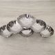 Dessert / ice cream bowls in 18/10 stainless steel, Guy Degrenne style, flower shape.