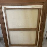 Oil Painting Canvas Sunset Boat Sea Sailboat Frame 62x