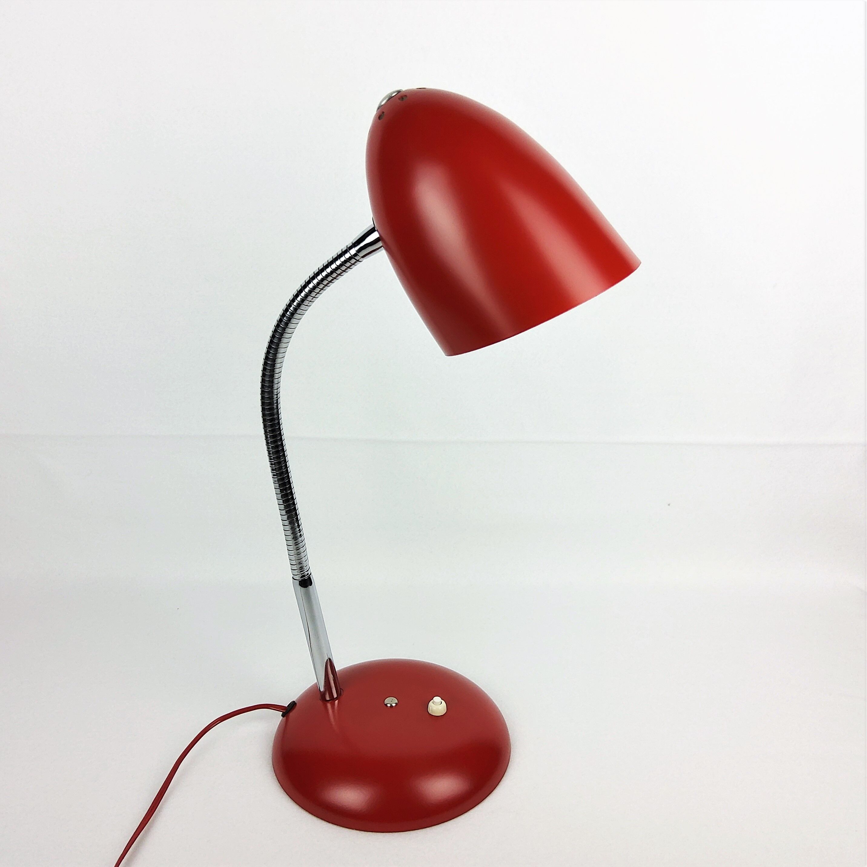 Vintage lamp red metal 1950