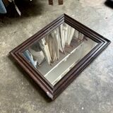 Miroir en bois foncé ☐ 49,5 x 40 cm