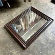 Dark wooden mirror ☐ 49.5 x 40 cm