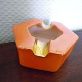 Vintage porcelain ashtray with gilding, Victoria china Czechoslovakia, 60/70s