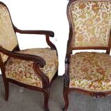 Pair of mahogany armchairs