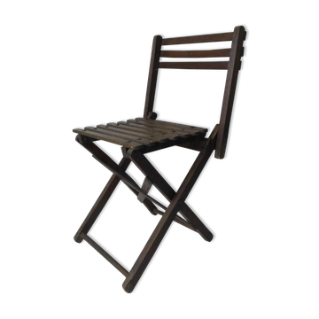 Ancienne chaise pliante en bois pour enfant
