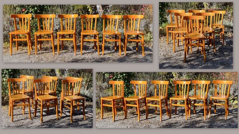 6 bistro chairs 40s