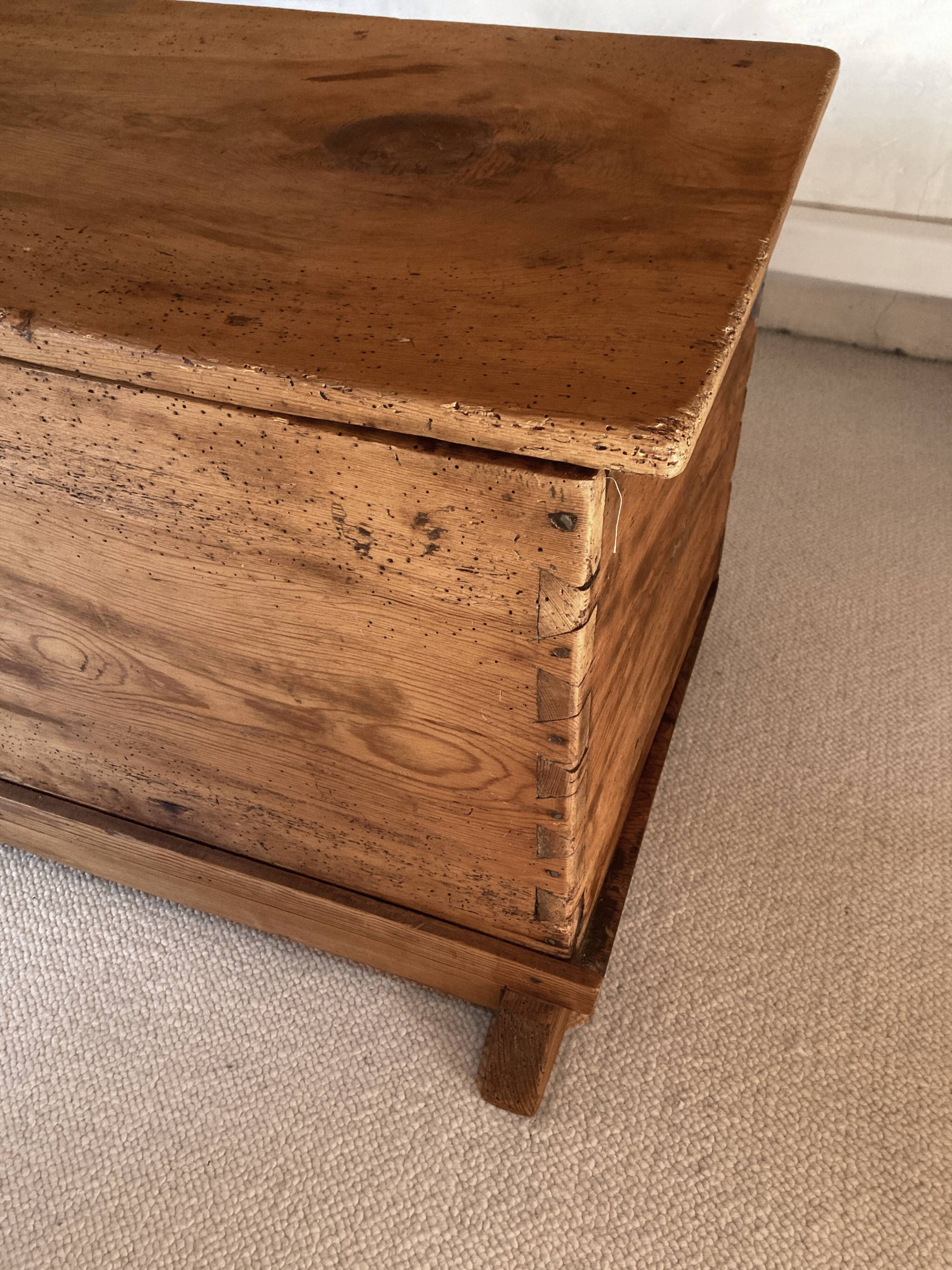 Antique solid wood chest