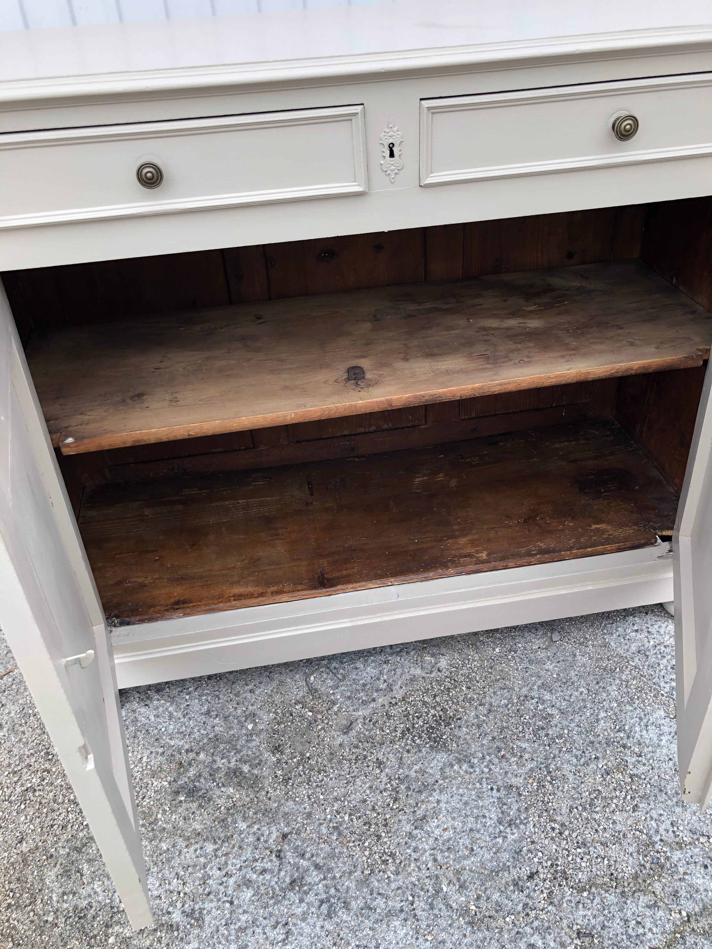 Old beige patina buffet