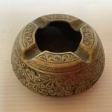 Individual ashtray in worked brass