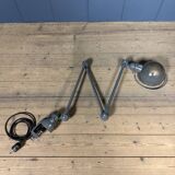 Dark grey Jielde three-arm clamp table lamp