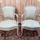 Paire de fauteuils cabriolets – Style Louis XV – Hêtre aérogommé – Tissu fl