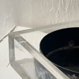 Ashtray design in Plexiglass and chrome metal, Guzzini 1970