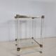 Italian style metal and plexiglass side table circa 1980