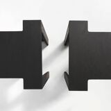 Black stackable stools of side tables (new) by Bram Vanderbeke, Belgium, 2017