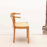 Vintage bistro chair in beech stain