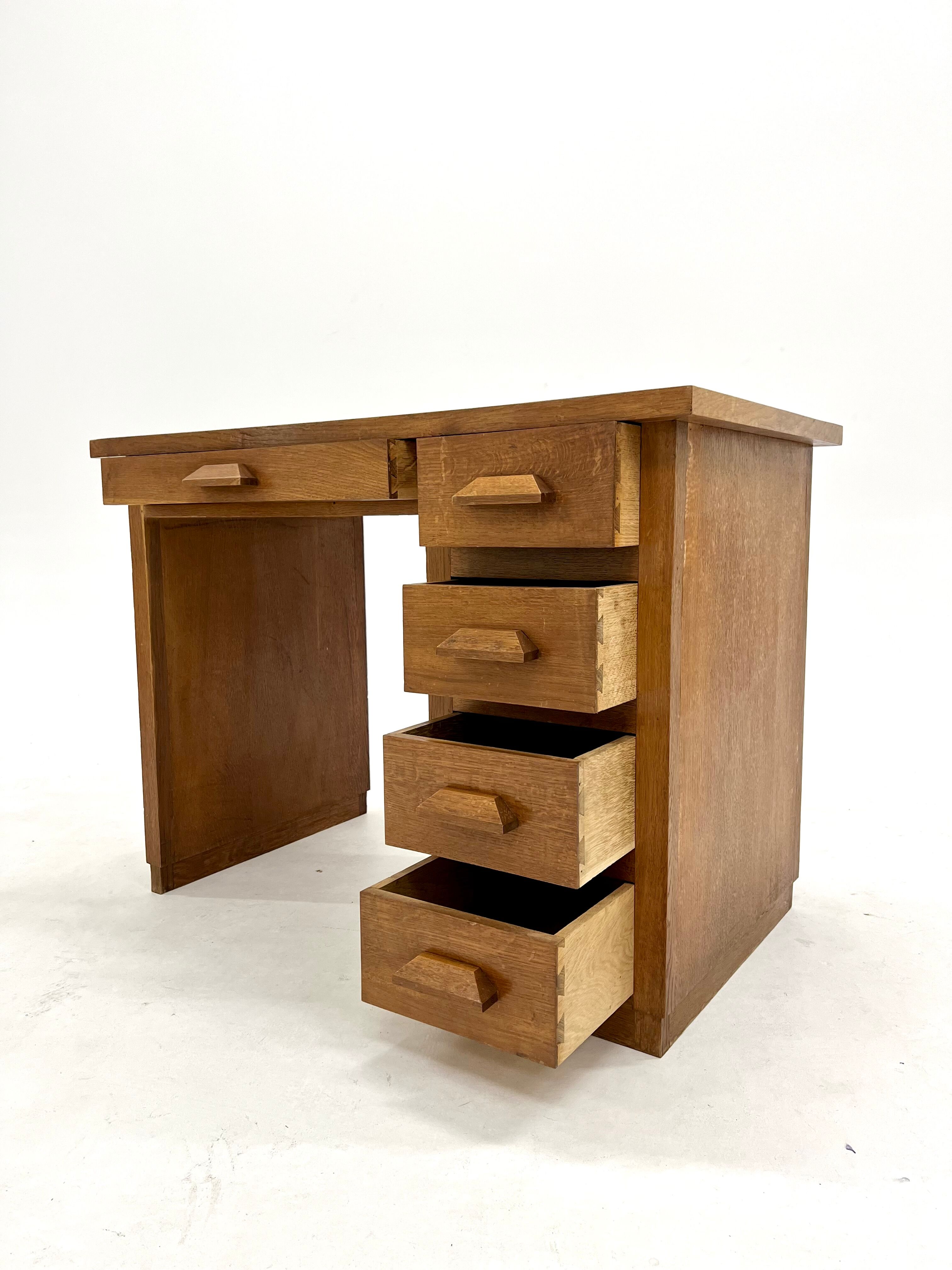 Vintage desk in solid oak 1950s